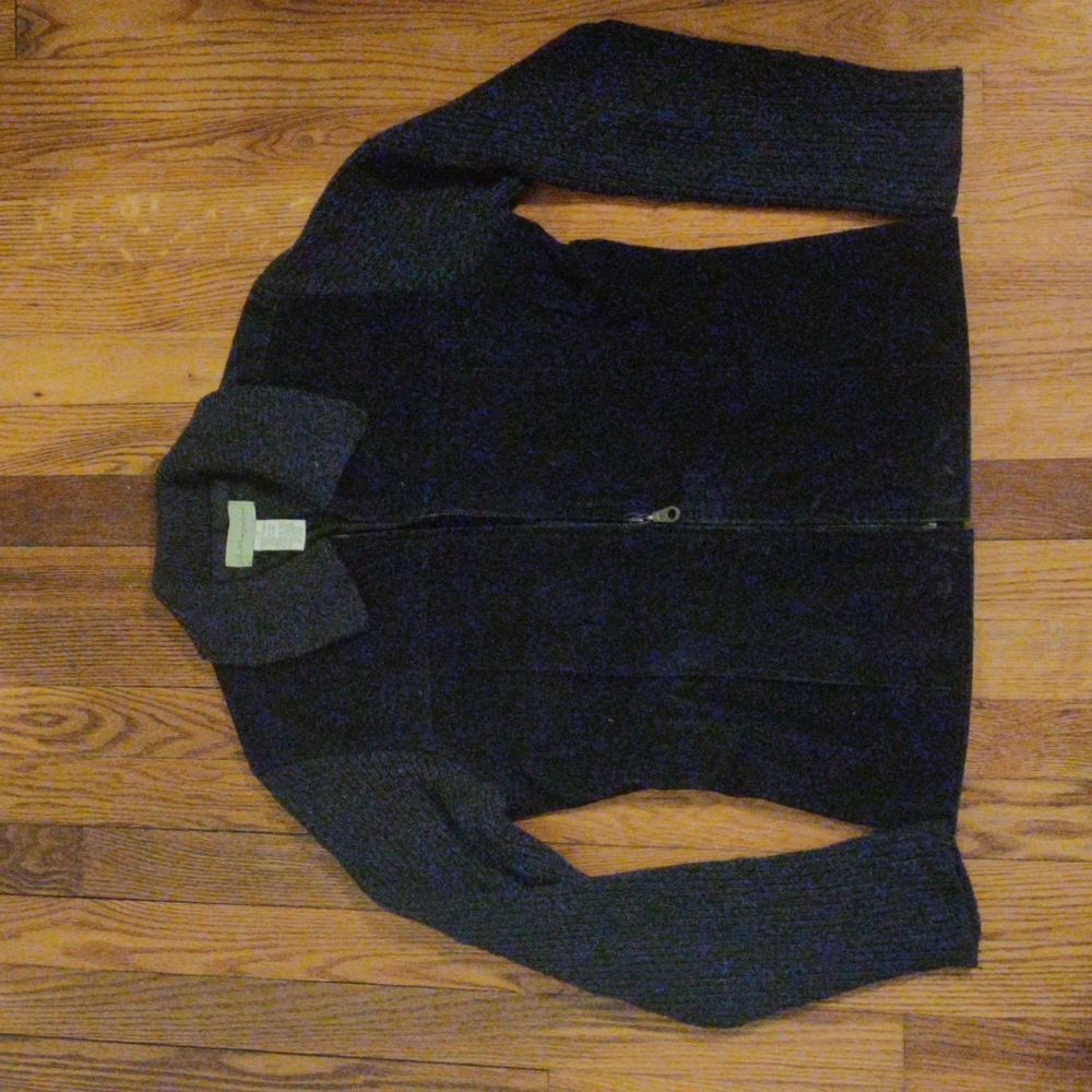 Anthropologie Black Suede / Wool Jacket S